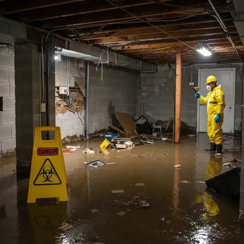 Flooded Basement Electrical Hazard in Erie, PA Property